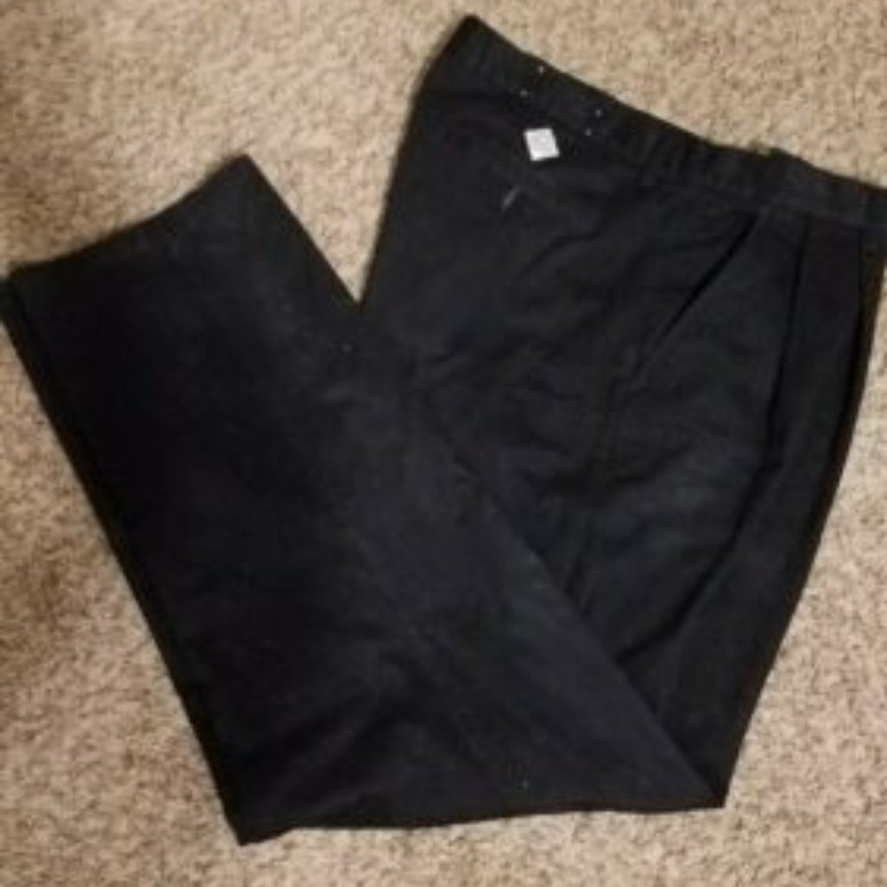 Mens Tabasco Black Pleat Front Pants 40 X 32